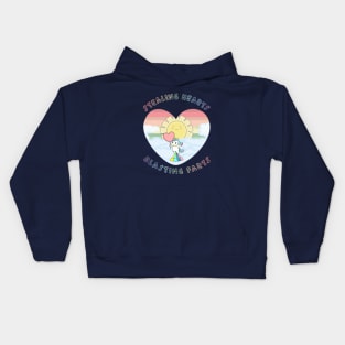Stealing Hearts and Blasting Farts - Funny Saying For Kids Clothing, Baby Toddler Newborn Apparel and Valentines Day Humor Kids Hoodie